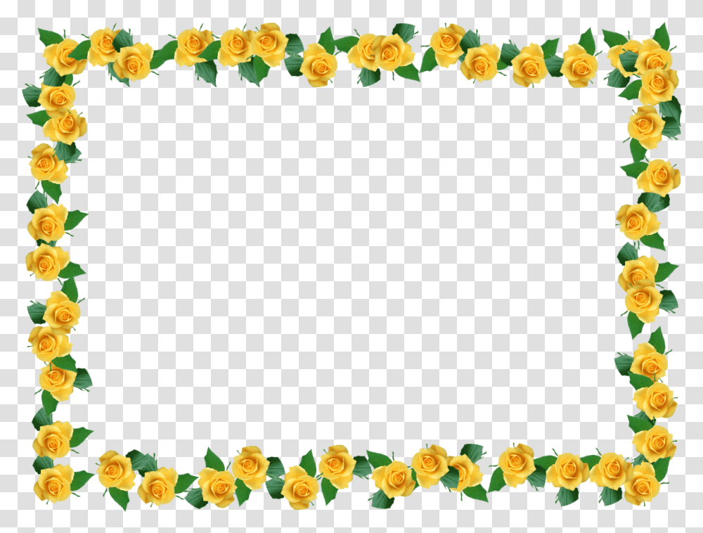 Edogawa Yellow Border Hq Yellow Flower Border Design, Plant, Graphics, Art, Floral Design Transparent Png