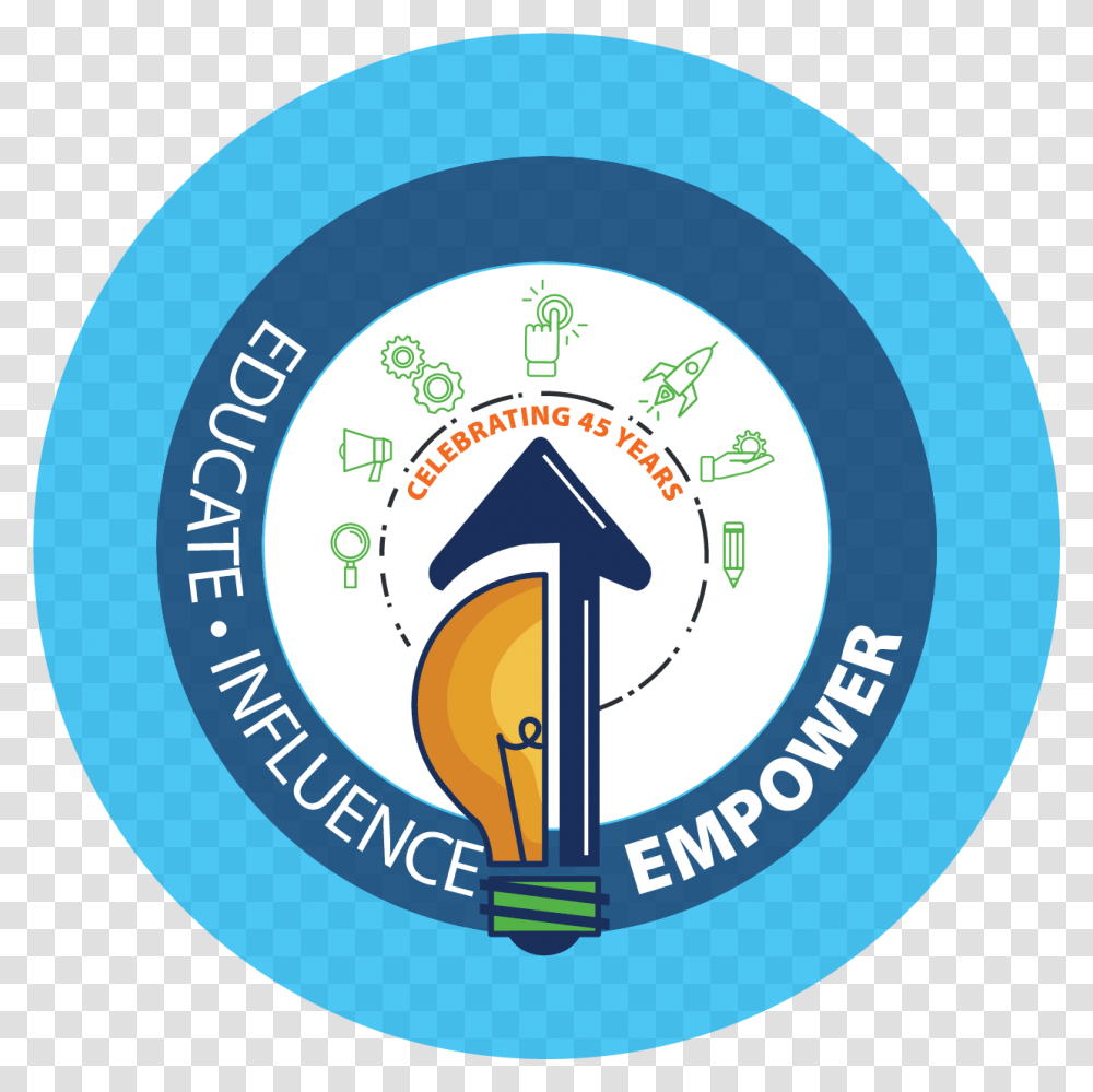 Educate Influence Empower Black Circle, Frisbee, Toy, Metropolis, City Transparent Png