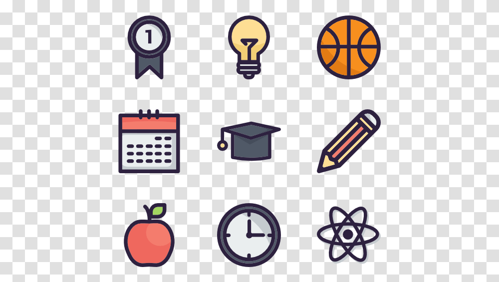Educational Icons Vector, Light Transparent Png
