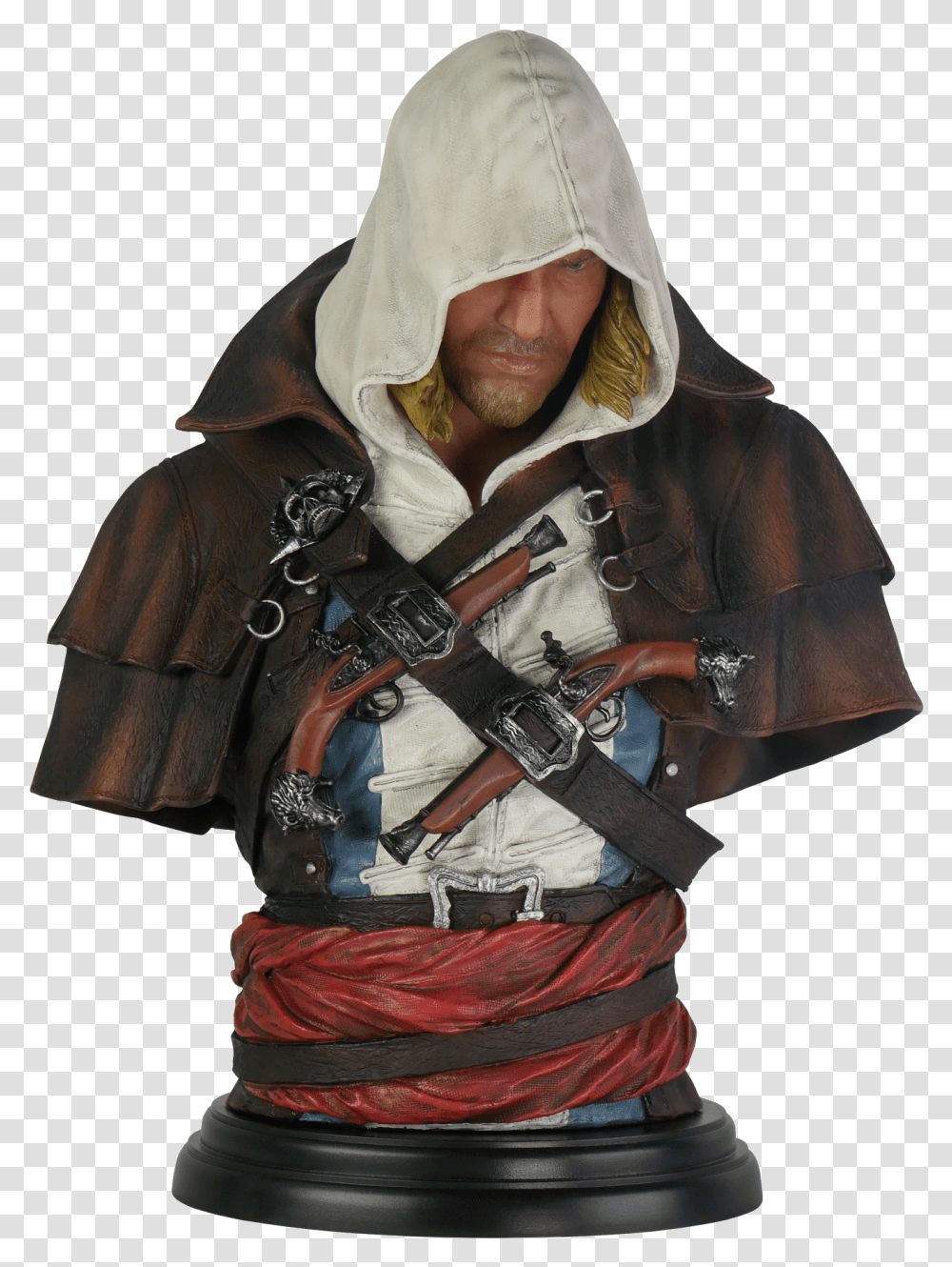 Edward Kenway Bust Download Assassins Creed Bust, Person, Coat, Overcoat Transparent Png