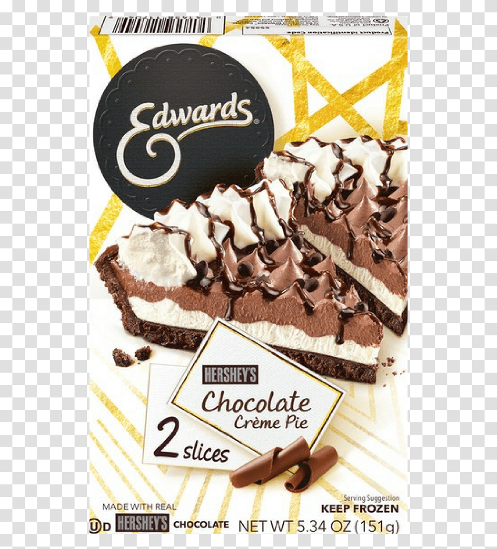 Edwards Chocolate Pie, Dessert, Food, Cream, Creme Transparent Png