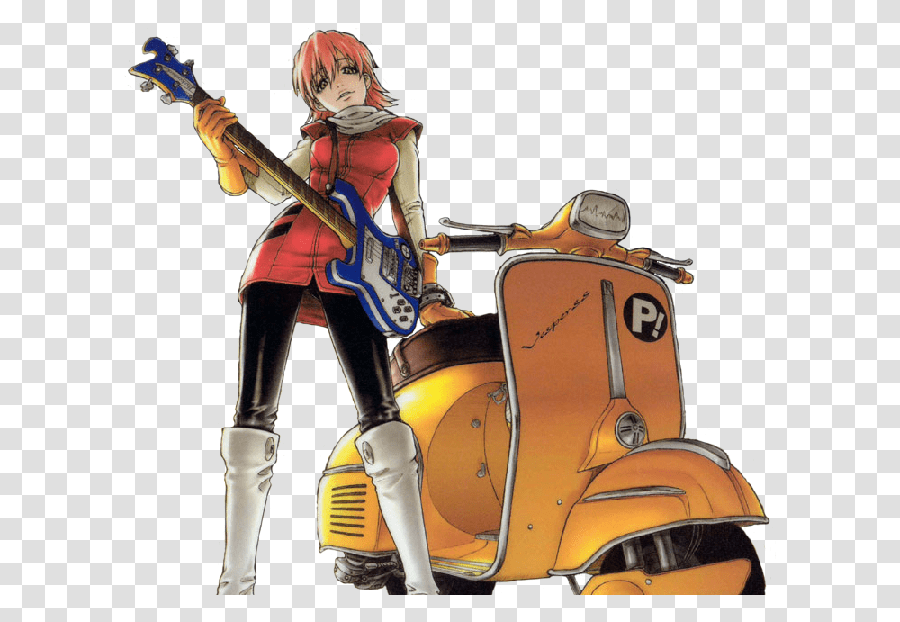 Eebees Arbitrary Comments My Kingdom For A Scooter Fooly Cooly Anime, Guitar, Leisure Activities, Musical Instrument, Person Transparent Png
