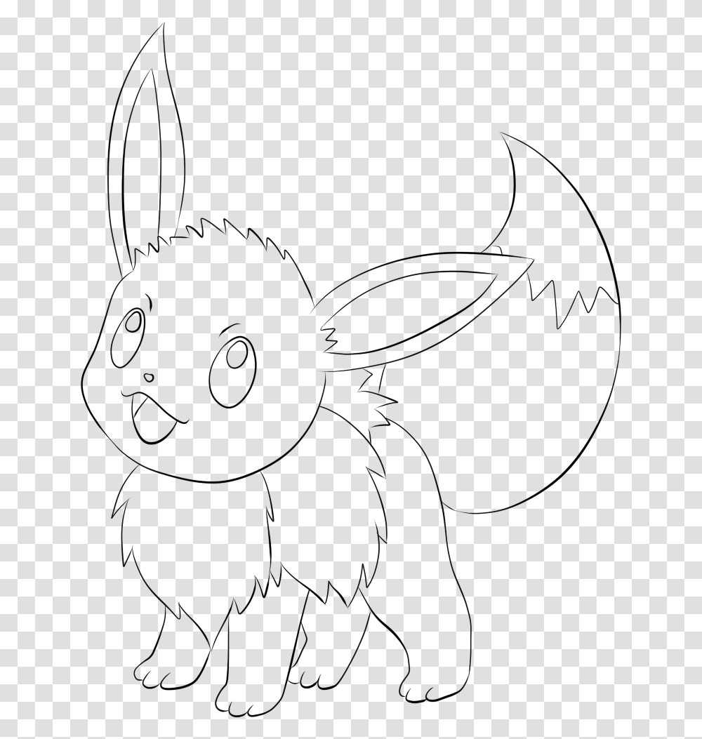 Eevee Lineart By Lilly Gerbil Eevee Lineart, Flare, Light, Cat Transparent Png