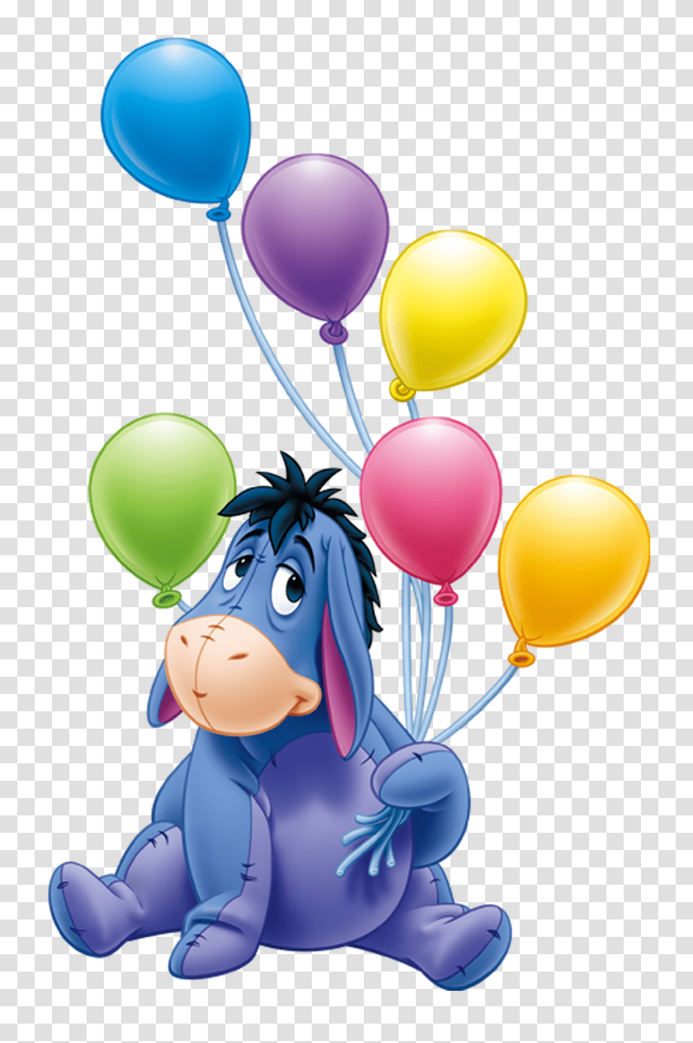 Eeyore With Balloons Gallery Transparent Png
