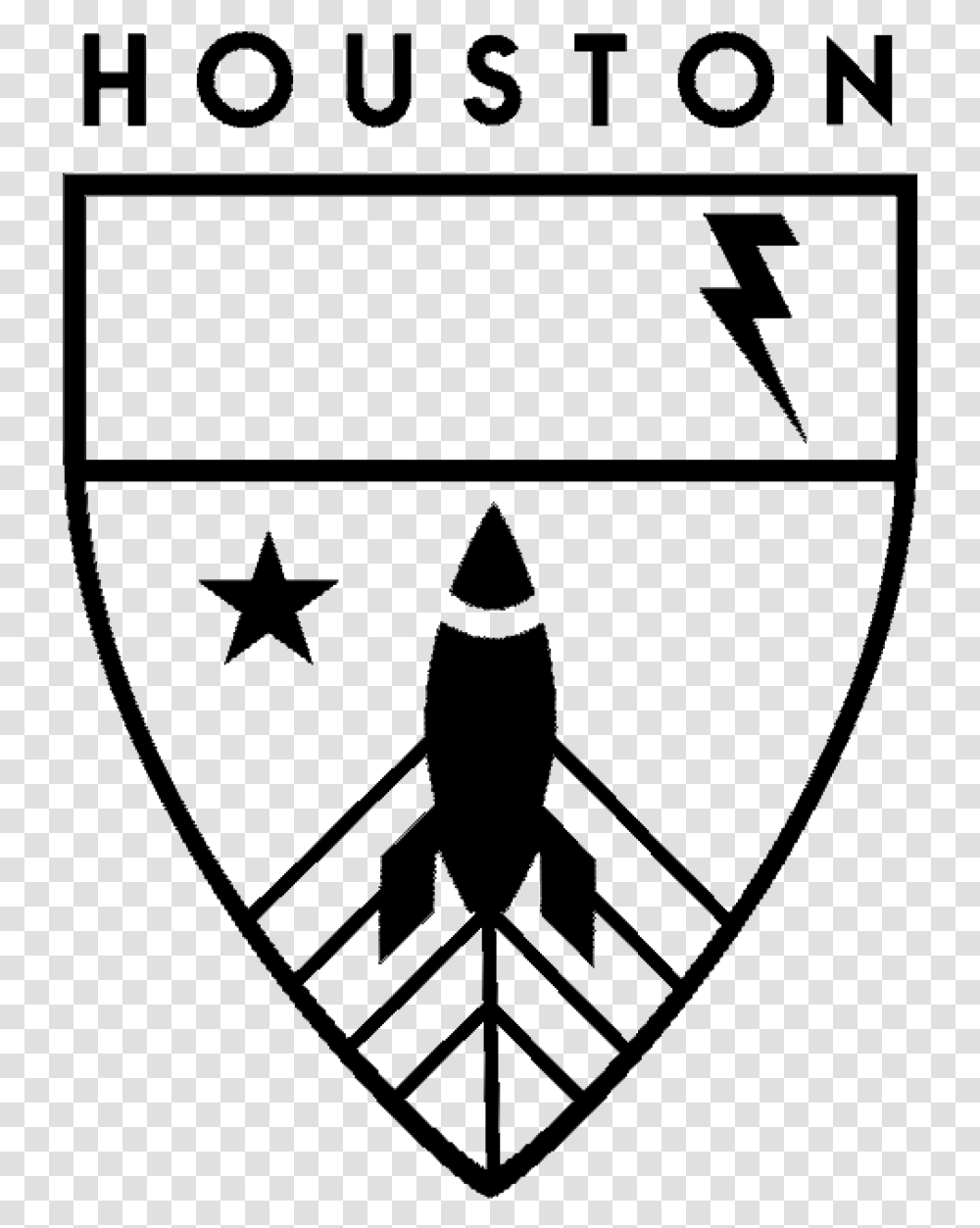 Efc Houston Crest Black, Emblem, Armor, Star Symbol Transparent Png