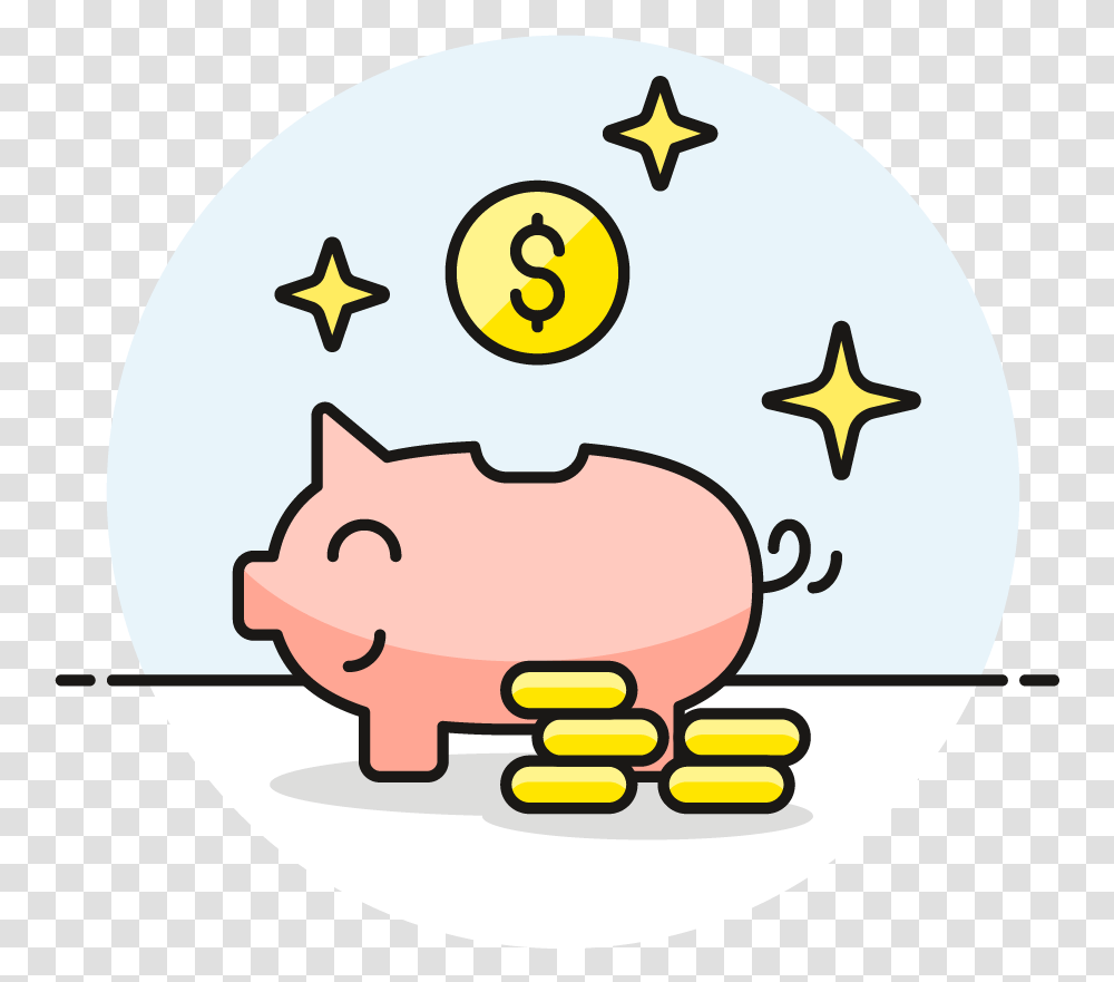 Efectivo O Tarjeta, Piggy Bank, Sphere Transparent Png