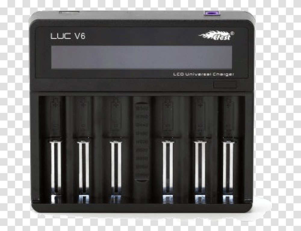 Efest Luc V6 Vape Battery Charger Efest Luc V6 Charger, Electronics, Hardware, Stereo, Amplifier Transparent Png