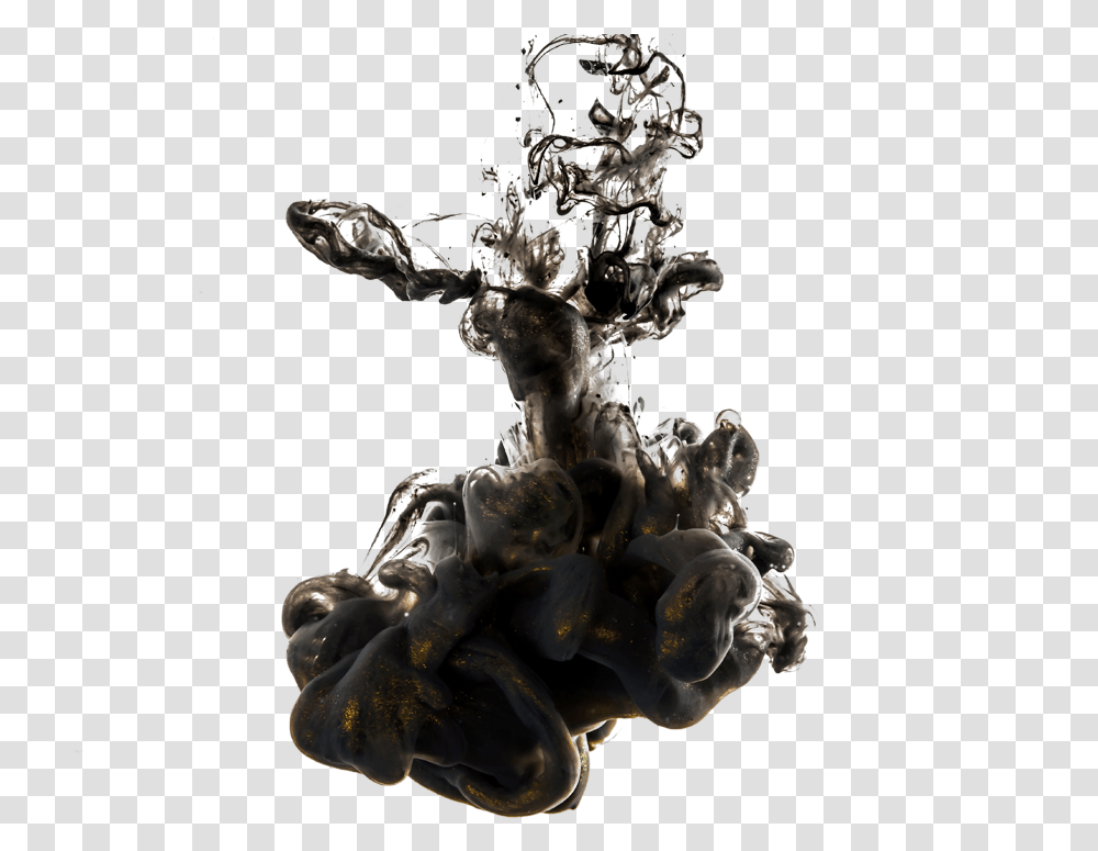 Effect 3d Smoke Foam Ink Dark 4asno4i Black Ink In Water, Figurine, Cross, Alien Transparent Png