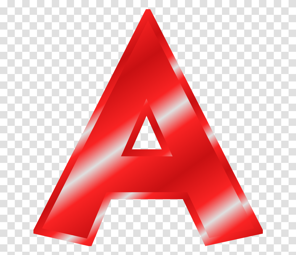 Effect Letters Alphabet Red Letter A Red Clipart, Triangle, Text Transparent Png