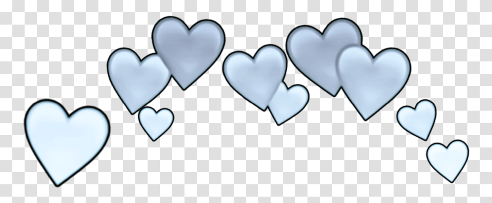 Effects Blue Heartcrown Sticker Hearts Crown Heart, Pillow, Cushion Transparent Png