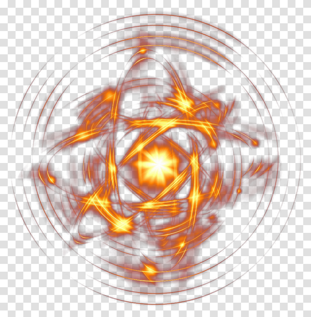 Effects Orange Glow Neon Light Magic Design Shape Magic Circle Effect, Ornament, Pattern, Sphere, Fractal Transparent Png