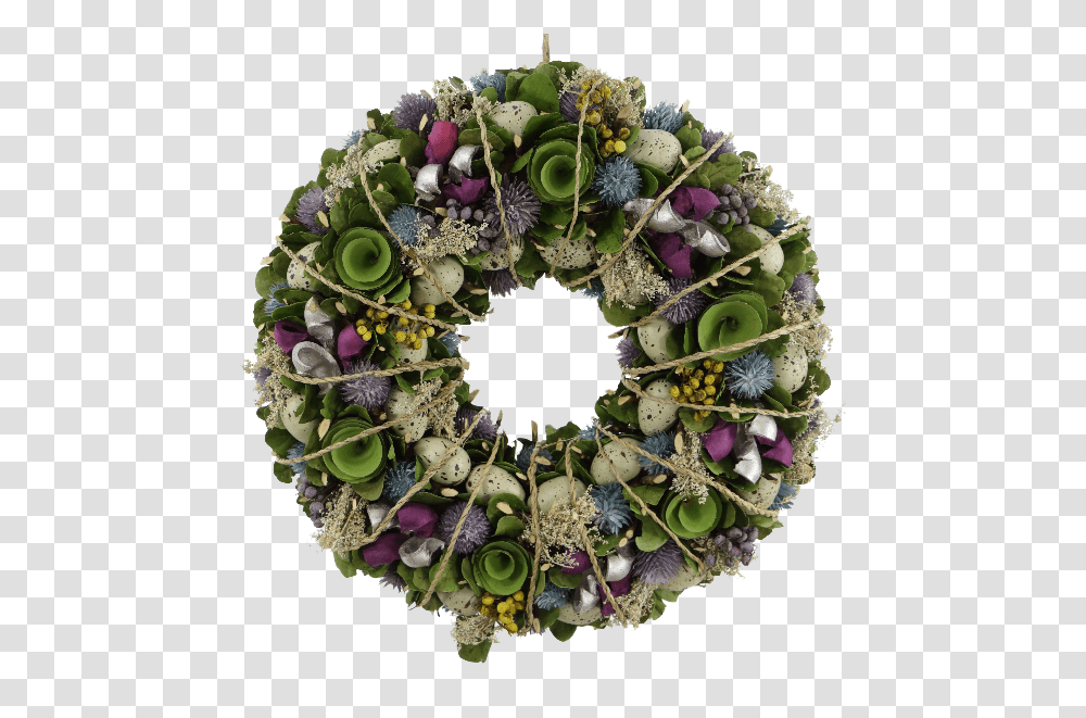 Egg Amp Floral Wreath With Rope Wreath Transparent Png