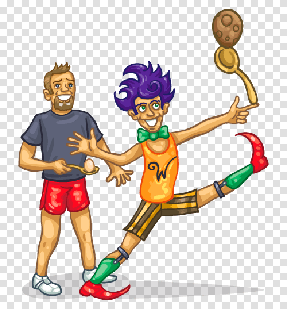 Egg And Spoon Race Race, Person, Human, People, Figurine Transparent Png