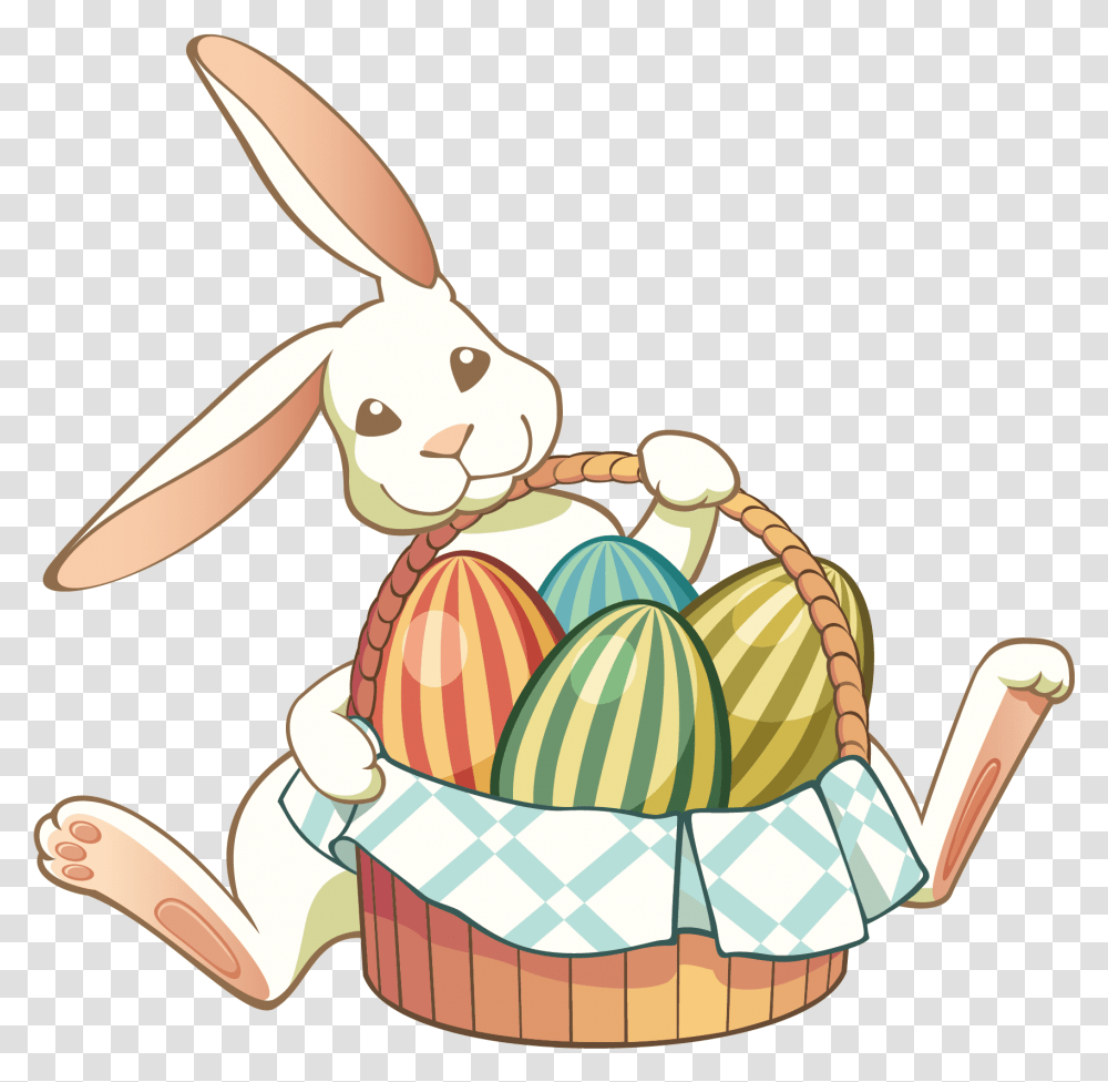 Egg Bunnies Easter Bunny Lent Free Hd Image Clipart Bunny Happy Easter Clipart, Toy, Sweets, Food, Confectionery Transparent Png