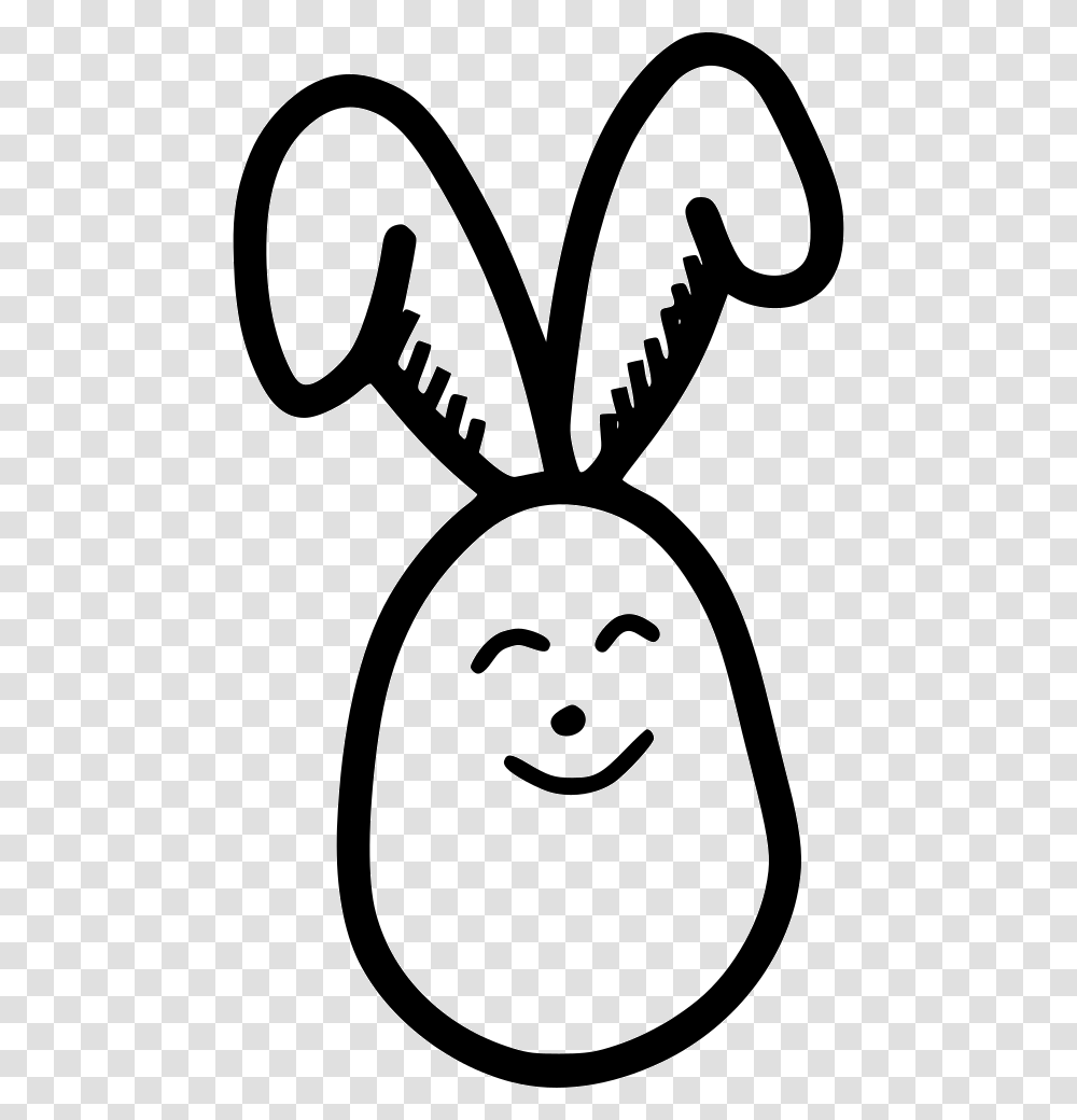 Egg Bunny Rabbit Ears Paschal Decorated Rabbit, Stencil, Giant Panda, Bear, Wildlife Transparent Png