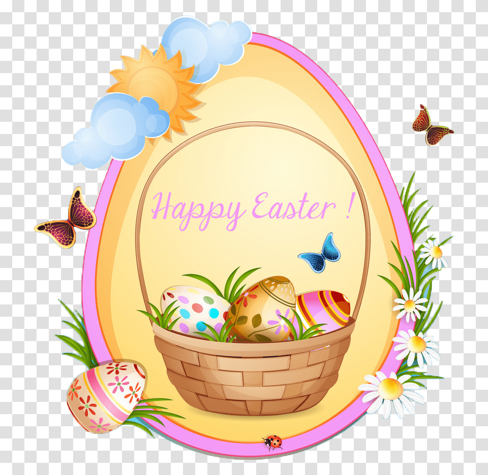 Egg Easter Bunny Illustration Happy Easter Egg, Birthday Cake, Dessert, Food, Meal Transparent Png