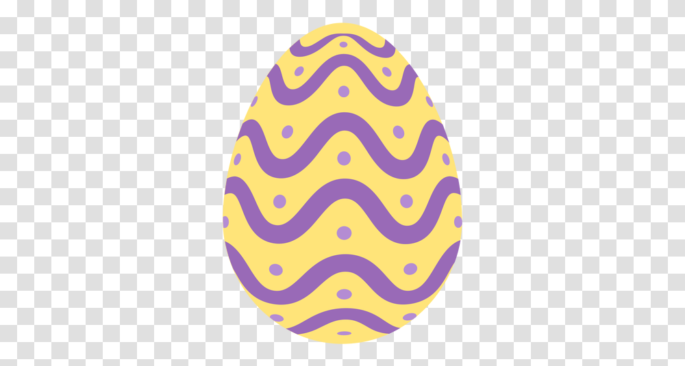 Egg Easter Painted Pattern Spot Wave Yellow Easter Egg Woth Purple Spots, Food, ,  Transparent Png