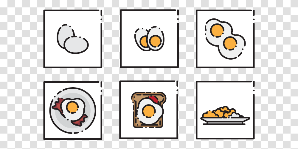 Egg Icons Vector Illustrator Illustration Bread Breakfast, Number, Alphabet Transparent Png