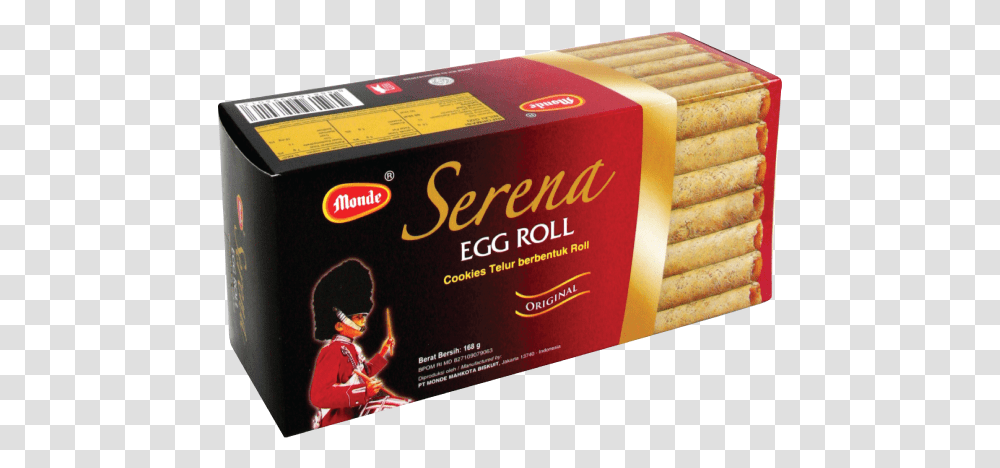 Egg Roll Monde Serena Harga, Box, Bread, Food, Cracker Transparent Png
