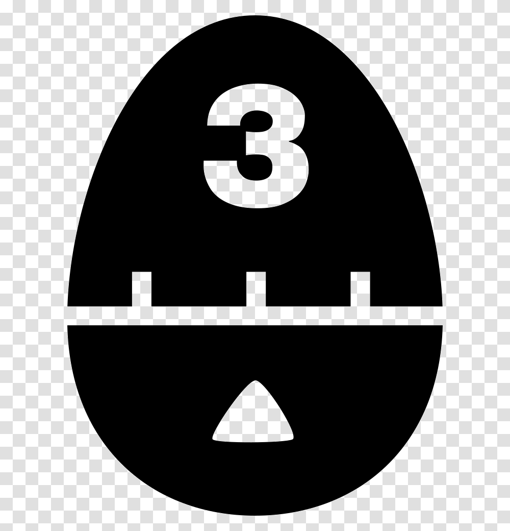 Egg Shape Iconos De Utensilios De Cocina En, Number, Stencil Transparent Png