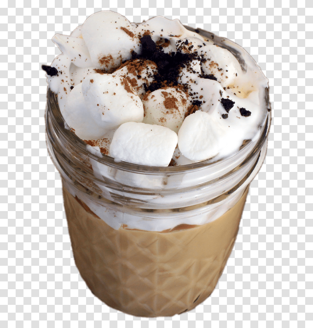 Eggnog With Marshmallows Soy Ice Cream, Dessert, Food, Creme, Whipped Cream Transparent Png