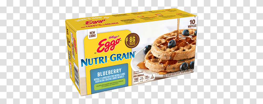 Eggo Nutri Grain Blueberry Waffles L'eggo My Blueberry Whole Grain Waffles, Food, Menu, Text Transparent Png