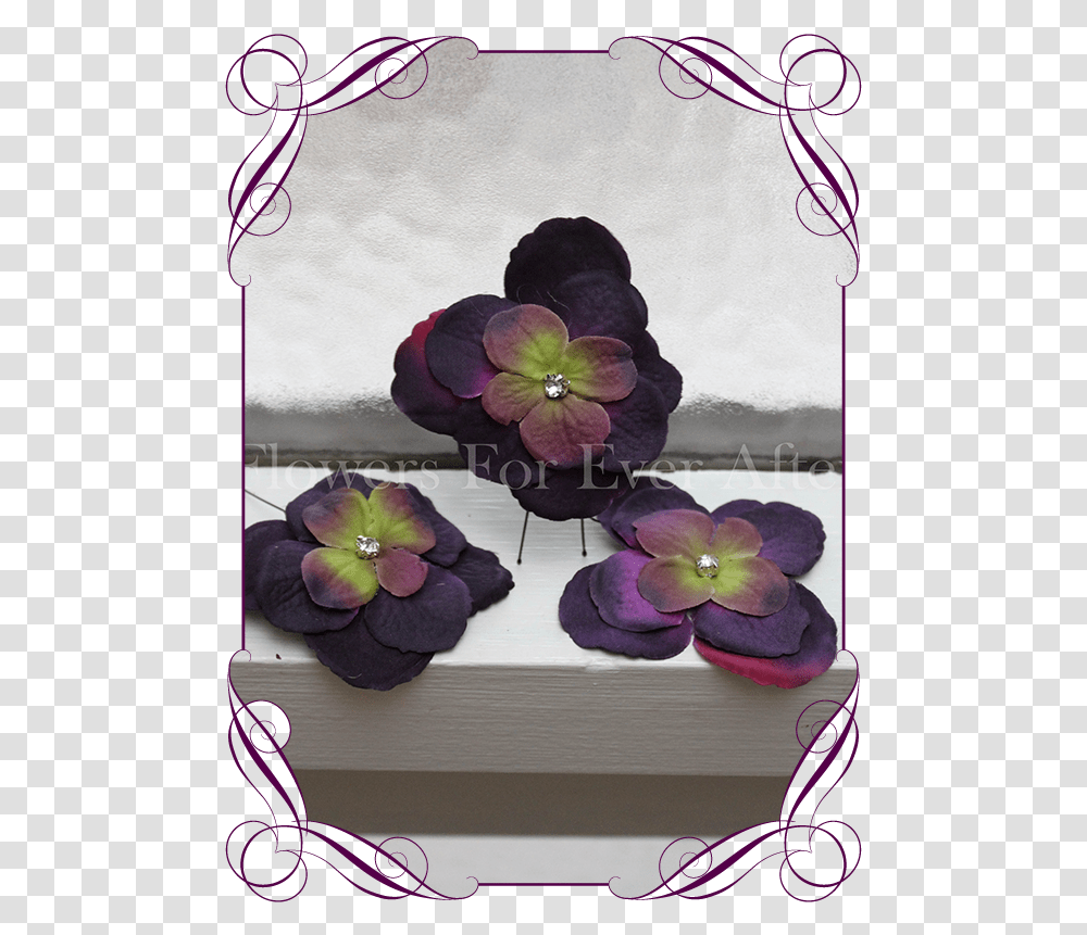 Eggplant Dark Purple Hydrangea Flower Flower Bouquet, Cake, Dessert, Food, Blossom Transparent Png