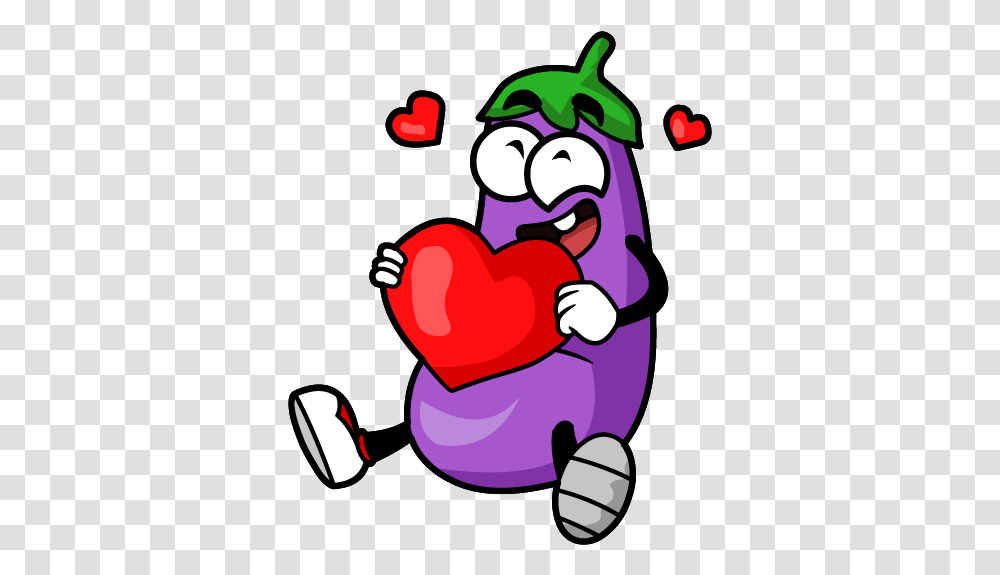 Eggplant Emoji, Juggling, Heart Transparent Png