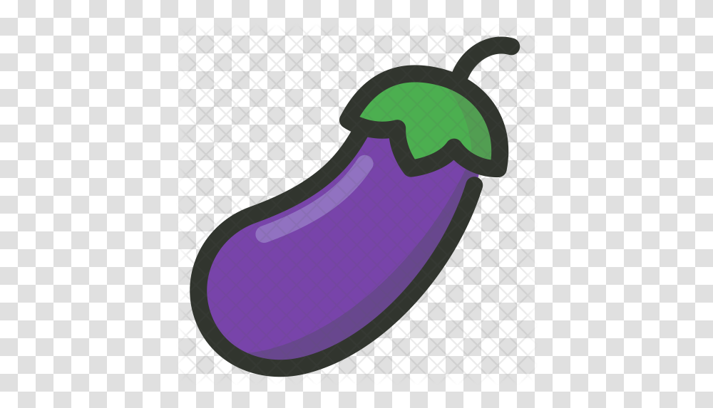 Eggplant Icon Of Colored Outline Style Eggplant Icon, Food, Vegetable Transparent Png