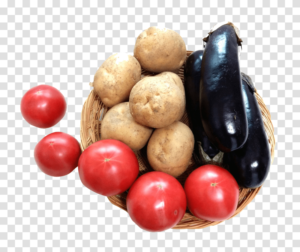 Eggplant Tomato Potato Image, Vegetable, Food, Bread Transparent Png