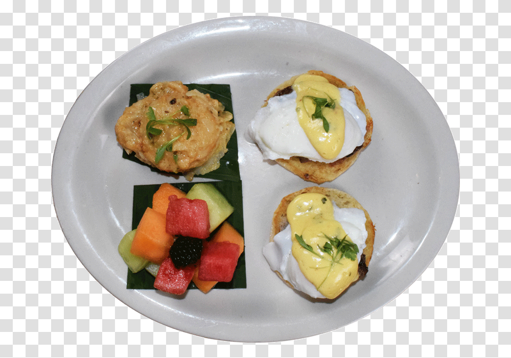 Eggs Benedict Side Dish, Meal, Food, Plant, Pottery Transparent Png