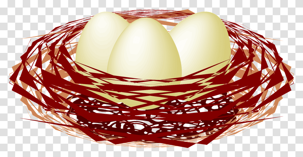 Eggs In A Birds Nest Clipart Free Download Bird, Clothing, Apparel, Food, Hat Transparent Png