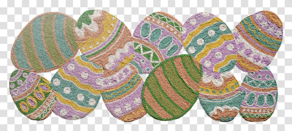 Eggs Table Runner Beaded Table Runner Eggs, Pattern, Embroidery, Cushion, Rug Transparent Png