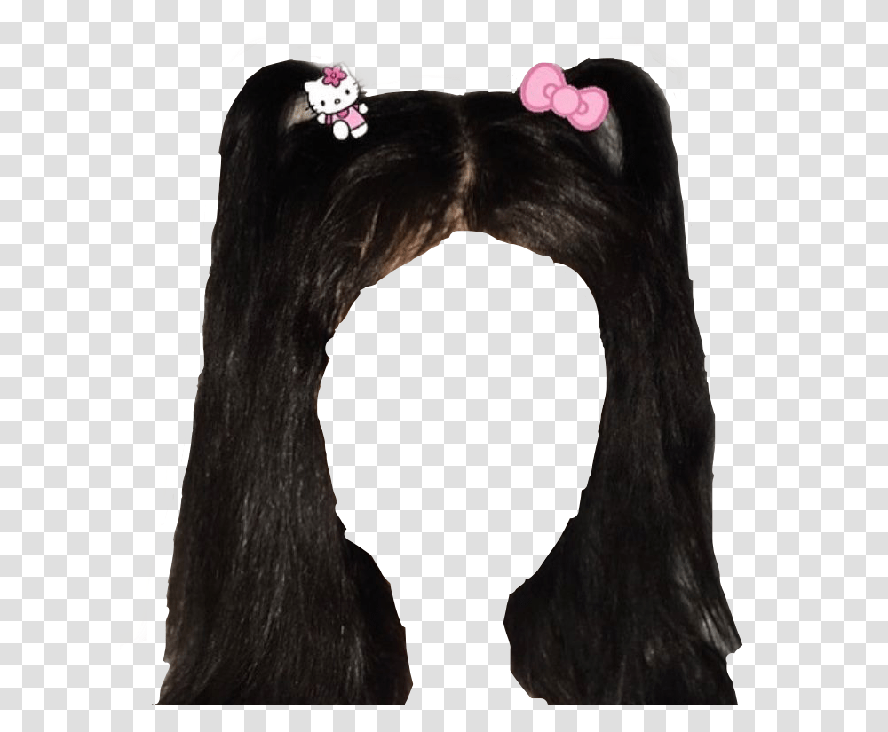 Egirl Hair Egirlhair Wig Hellokitty Freetoedit Bijambare, Clothing, Horse, Mammal, Animal Transparent Png