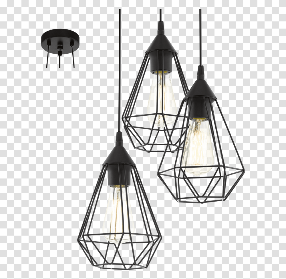 Eglo Tarbes Vintage Geometric Grouped Black Pendant Lamparas De Techo Alambre, Light Fixture, Ceiling Light Transparent Png