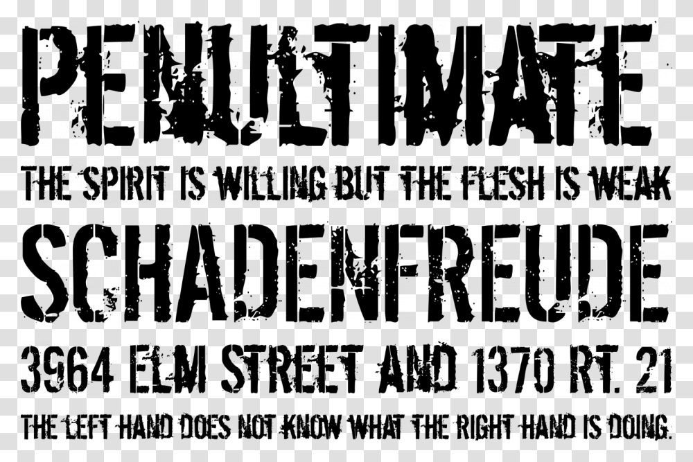 Ego Font Free By Misprinted Type Squirrel Dirty Font, Word, Newspaper, Poster Transparent Png