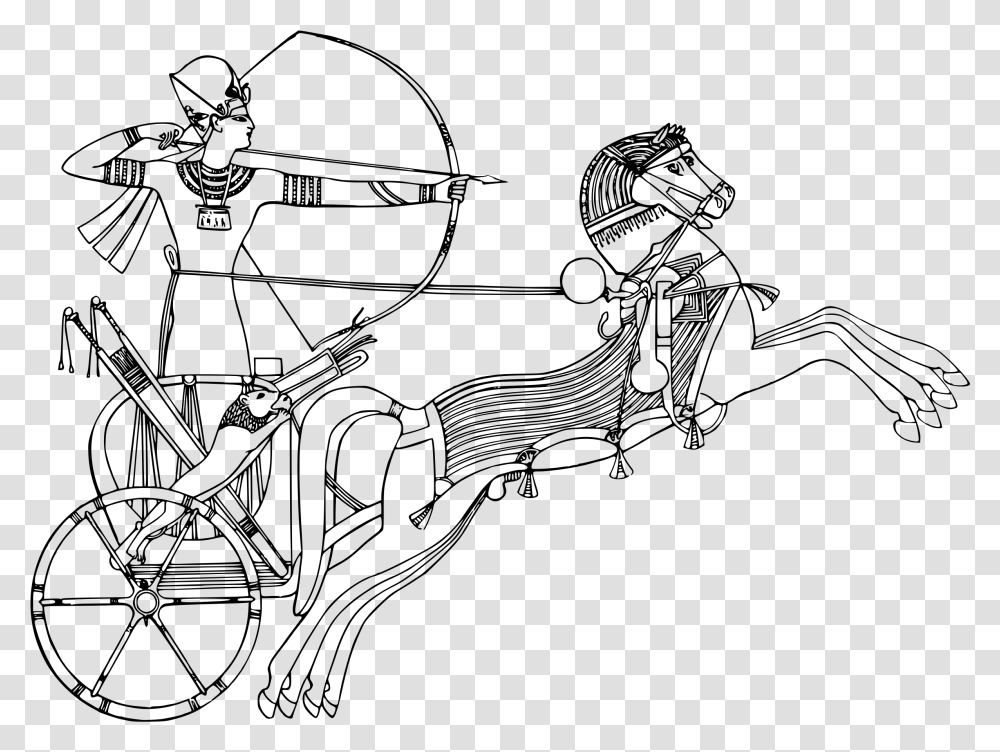 Egypt Clipart Egyptian Chariots Coloring Page, Gray, World Of Warcraft Transparent Png