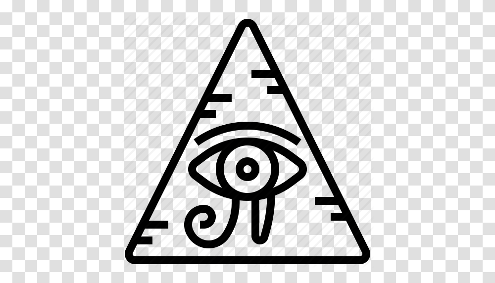 Egypt Eye Horus Icon, Triangle Transparent Png