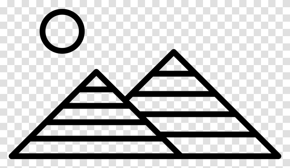 Egypt Pyramids Svg Icon Free Download Egyptian Egyptian Pyramid Clipart Black And White, Triangle, Rug Transparent Png