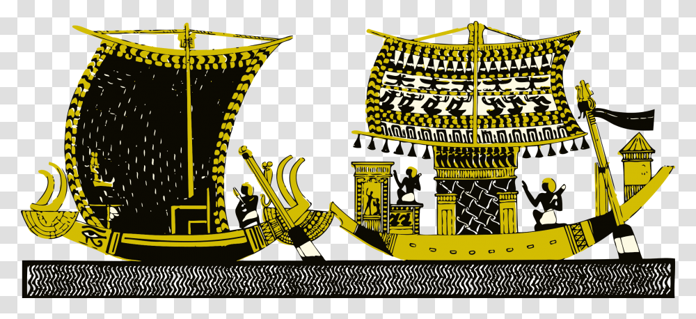 Egyptian Boats Clip Arts Illustration, Advertisement, Poster, Paper Transparent Png