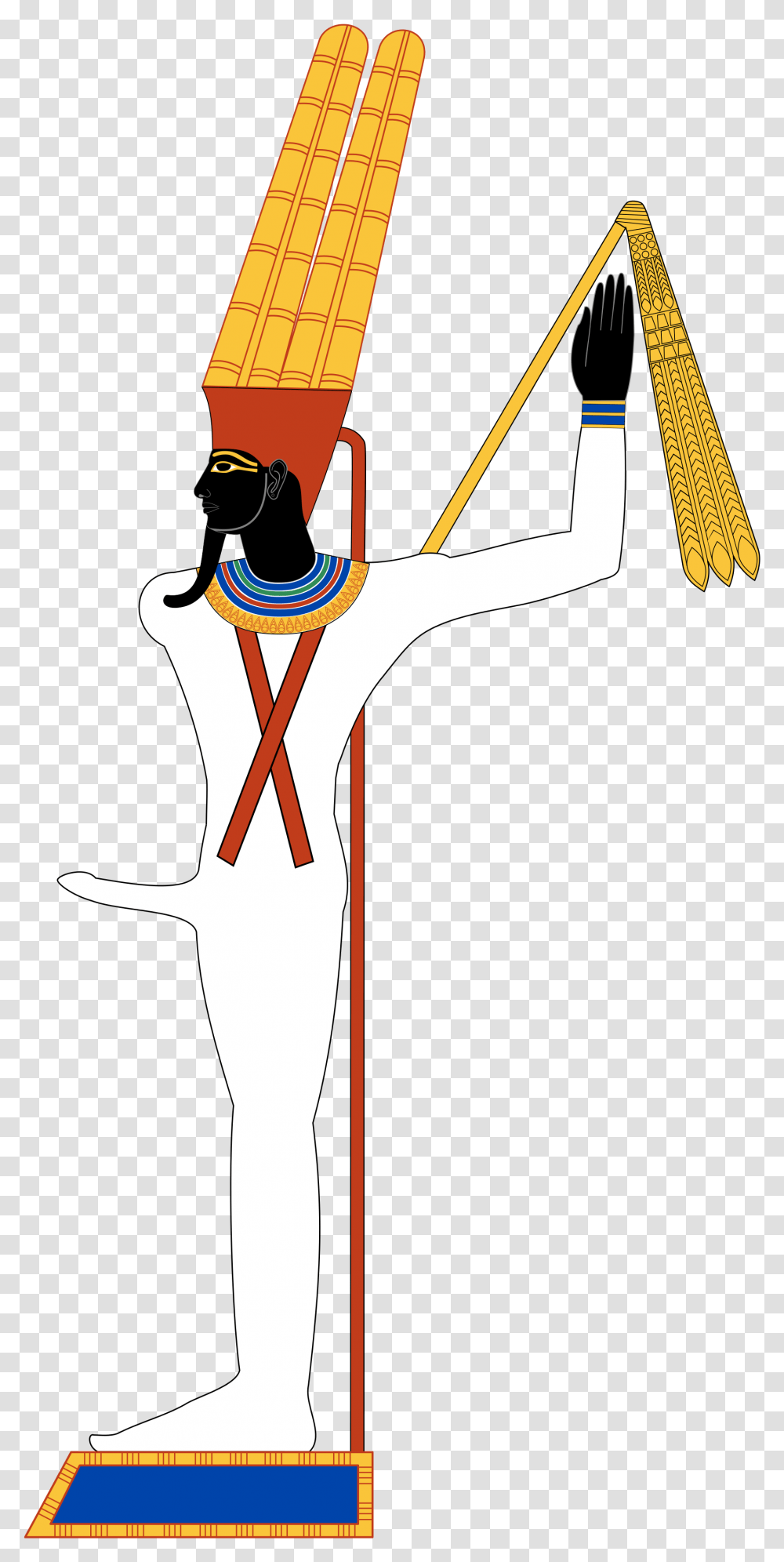 Egyptian God Khem Min, Slingshot, Bow, Hip, Costume Transparent Png