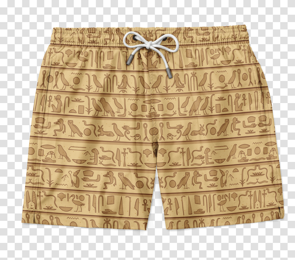 Egyptian Hieroglyphics Shorts Board Short, Clothing, Apparel, Lace, Underwear Transparent Png