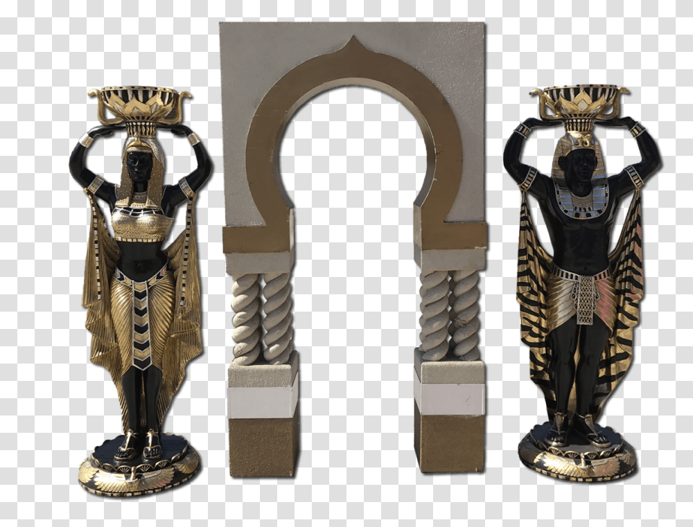 Egyptian Package Bronze Sculpture, Architecture, Building, Trophy, Pillar Transparent Png