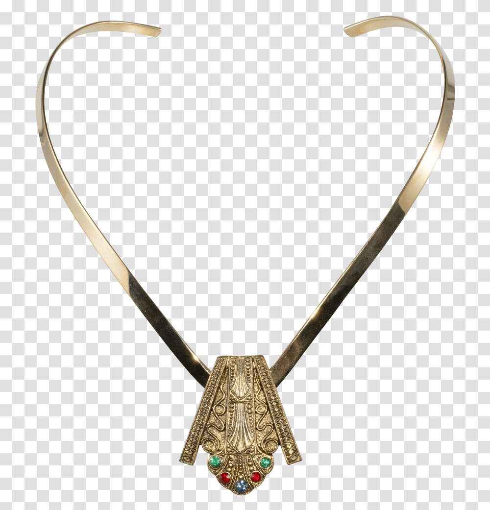 Egyptian Revival Art Deco Dress Clip W Collar Necklace Choker, Jewelry, Accessories, Accessory, Diamond Transparent Png