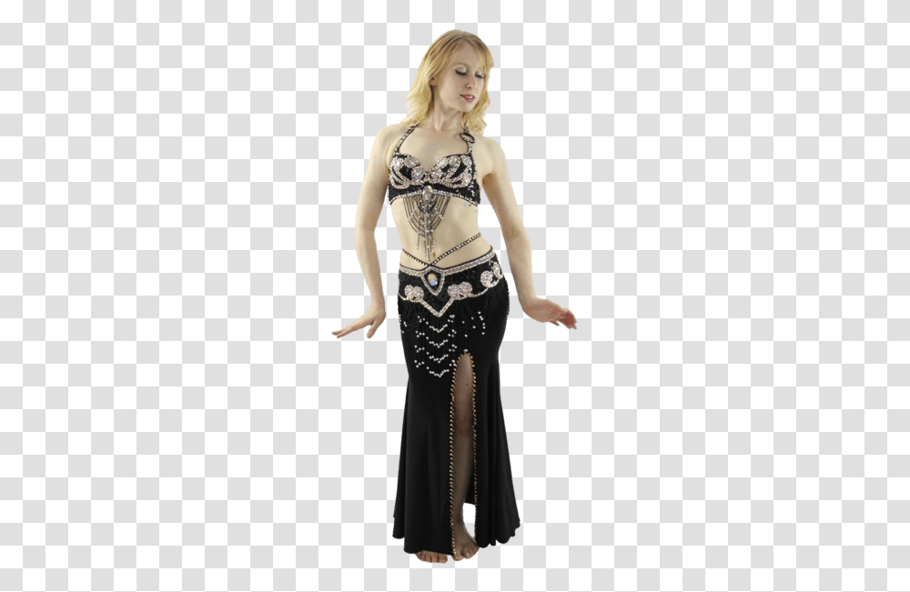 Egyptian Style 3 Piece Belly Dance Costume, Person, Female, People Transparent Png