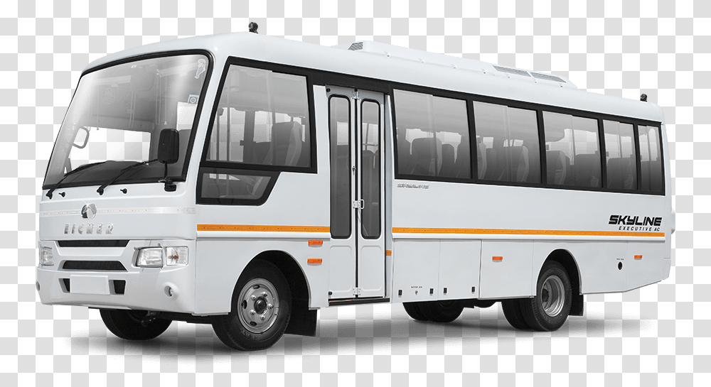 Eicher Ac School Bus, Vehicle, Transportation, Minibus, Van Transparent Png