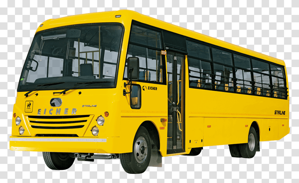 Eicher Starline School Bus, Vehicle, Transportation Transparent Png