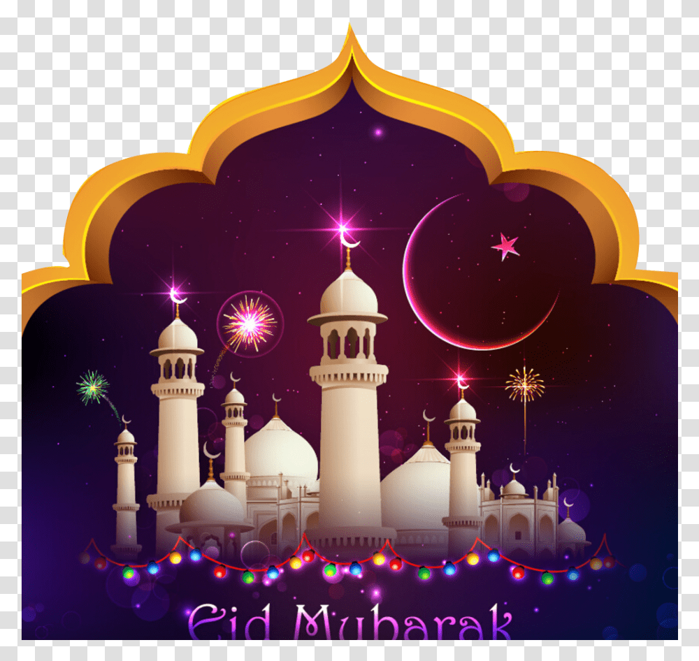 Eid Prayer Vectors Eid Mubarak Background Hd, Dome, Architecture, Building, Lamp Transparent Png
