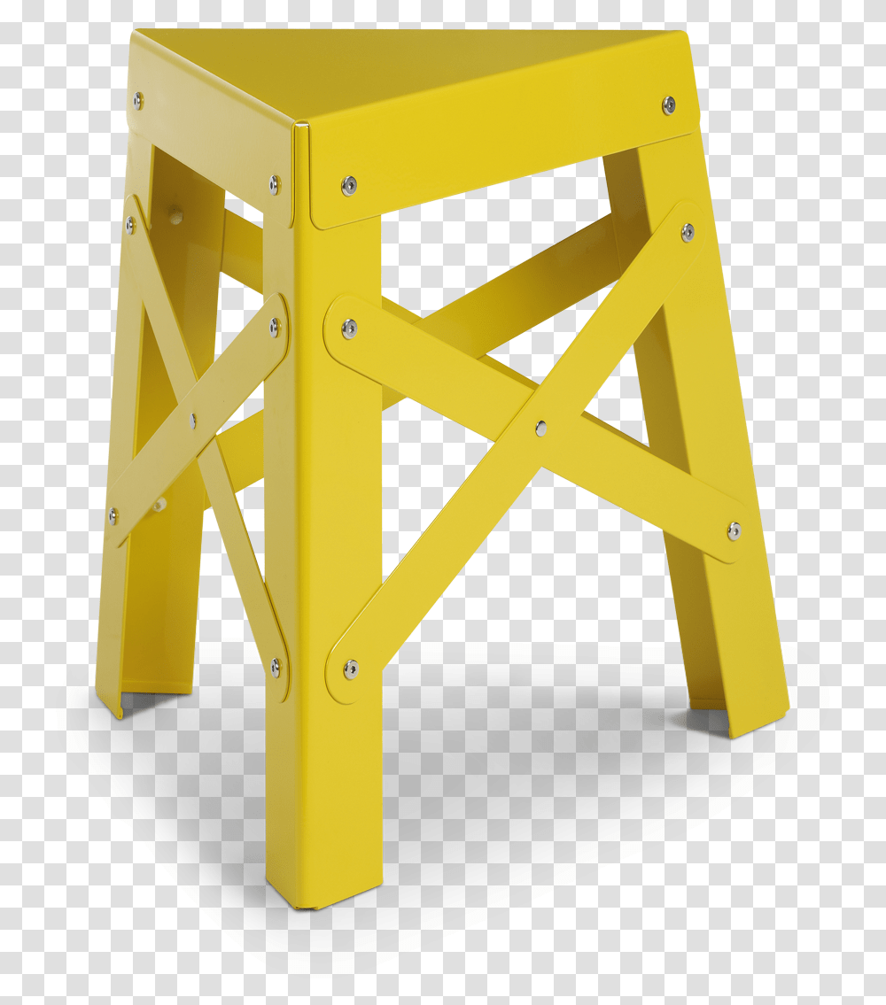Eiffel Aluminum Stool Yellow 0 Pink Three Legged Stool, Cross, Chair, Furniture Transparent Png