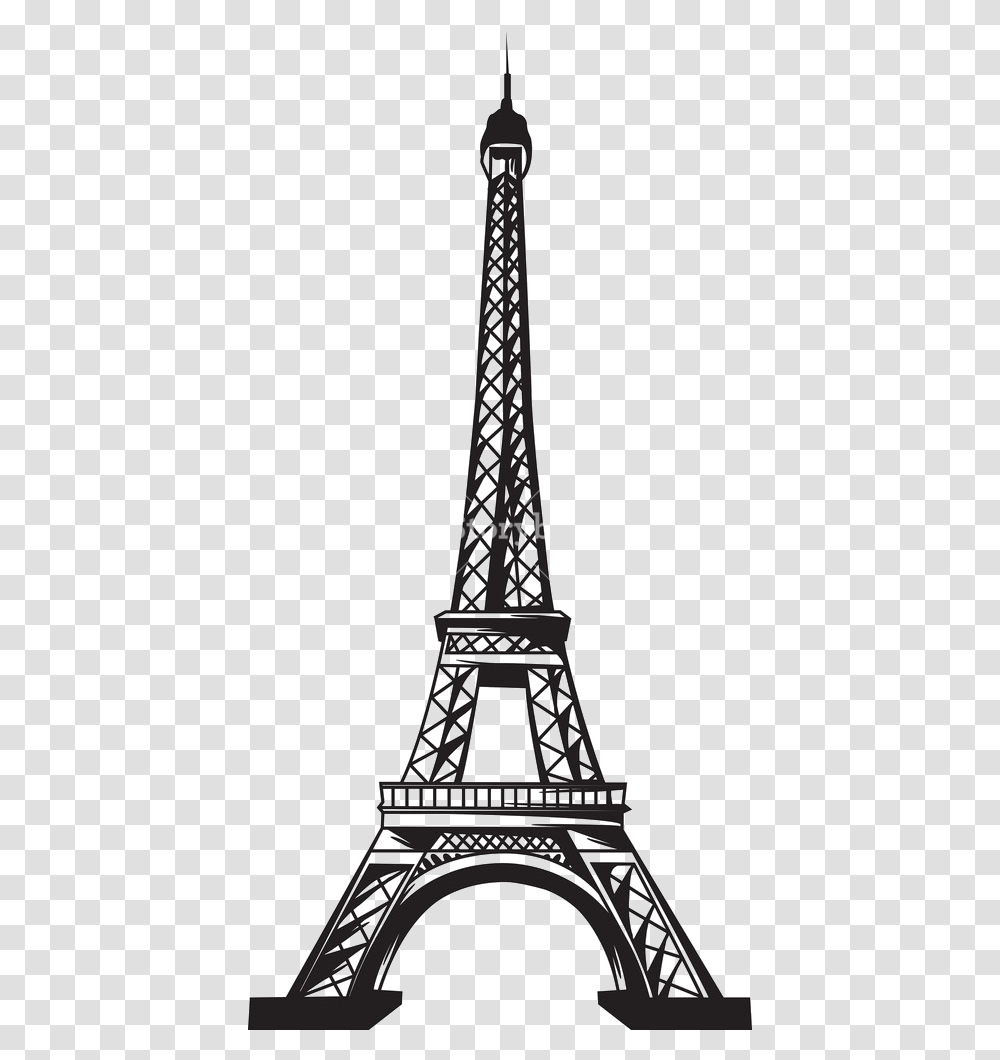 Eiffel Tower Background Eiffel Tower With Background, Power Lines, Cable Transparent Png